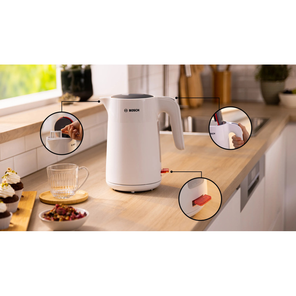 Bosch TWK2M161 bouilloire 1,7 L 2400 W Blanc