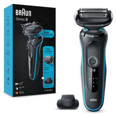 Braun Series 5 51-M1200s rasoir pour homme Rasoir à grille Tondeuse Noir, Bleu