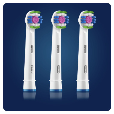 Oral-B 3D White 80338474 tête de brosses 3 pièce(s) Blanc