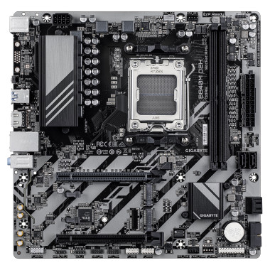 GIGABYTE B840M D2H Carte mère - Processeurs AMD Ryzen 9000, VRM 5+2+2 phases, jusqu'à 7600 MHz DDR5, 1xPCIe 4.0 + 1xPCIe 3.0