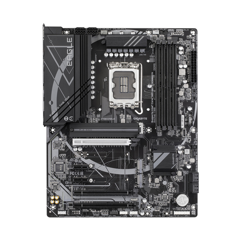 GIGABYTE Z790 EAGLE Carte mère - Compatible avec les processeurs Intel Core de 14e génération, VRM 12+1+1 phases, jusqu'à 7600