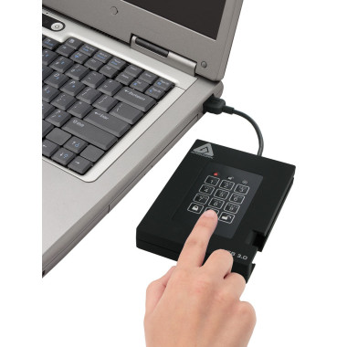 Apricorn Aegis Padlock Fortress 256 Go USB 3.2 Gen 1 (3.1 Gen 1) Noir