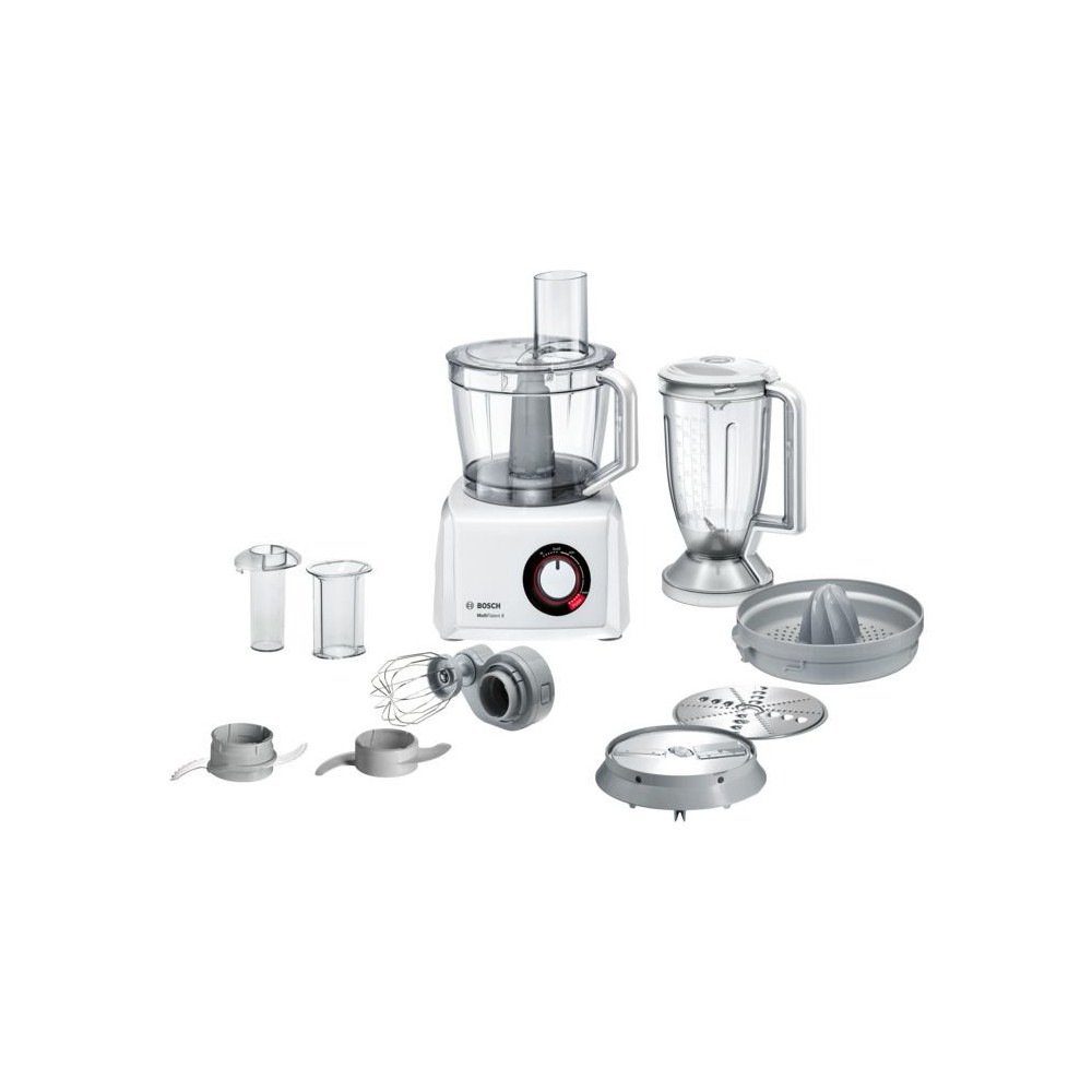 Bosch MultiTalent 8 robot de cuisine 1100 W 3,9 L Translucide, Blanc Balances intégrées