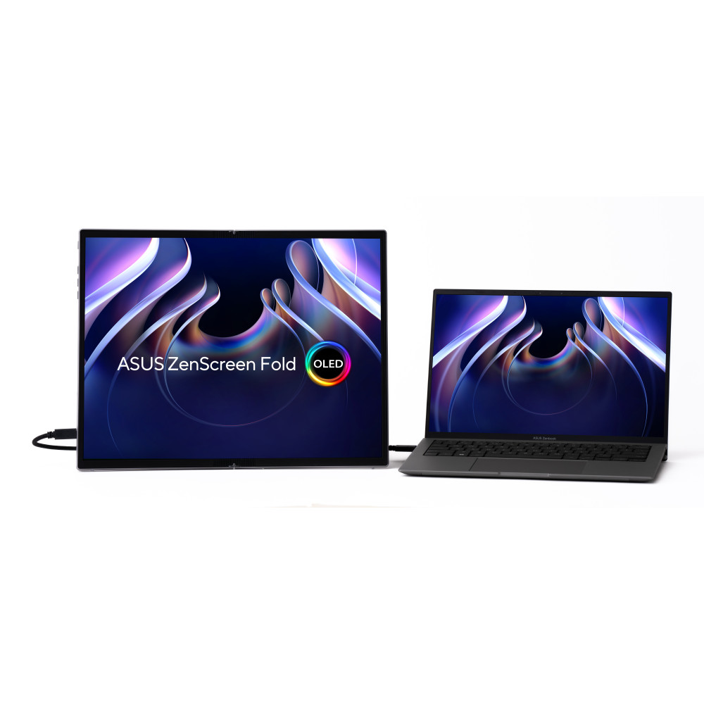 ASUS ZenScreen Fold OLED MQ17QH écran plat de PC 43,9 cm (17.3") 2560 x 1920 pixels Quad HD Argent ASUS ZenScreen Fold OLED MQ17QH écran plat de PC 43,9 cm (17.3") 2560 x 1920 pixels Quad HD Argent