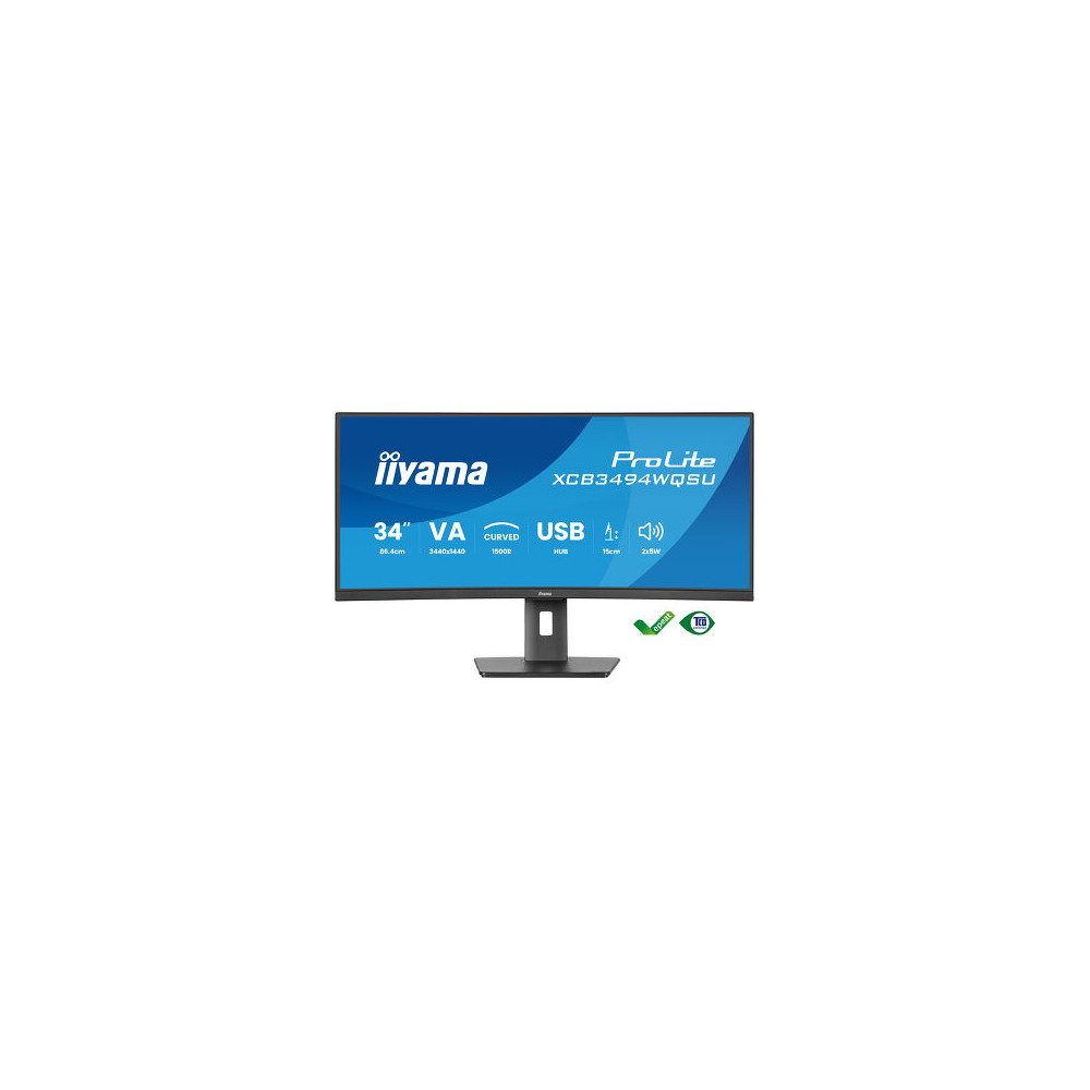 IIY00046459 IIYAMA XCB3494WQSU-B1 (Prolite) - 34p VA UWQHD Incurvé 0.4ms 350cd 2xHDMI-1xDP 2xUSB-C 4xUSB 2x5W Noir IIY00046459 IIYAMA XCB3494WQSU-B1 (Prolite) - 34p VA UWQHD Incurvé 0.4ms 350cd 2xHDMI-1xDP 2xUSB-C 4xUSB 2x5W Noir