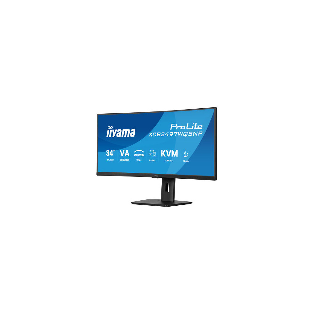 IIY00046460 IIYAMA XCB3497WQSNP-B1 - 34p VA UWQHD Incurvé 0.4ms 350cd 2xHDMI-1xDP USB-C.Dock 4xUSB 2xUSB-C KVM RJ45 2x5W Noir