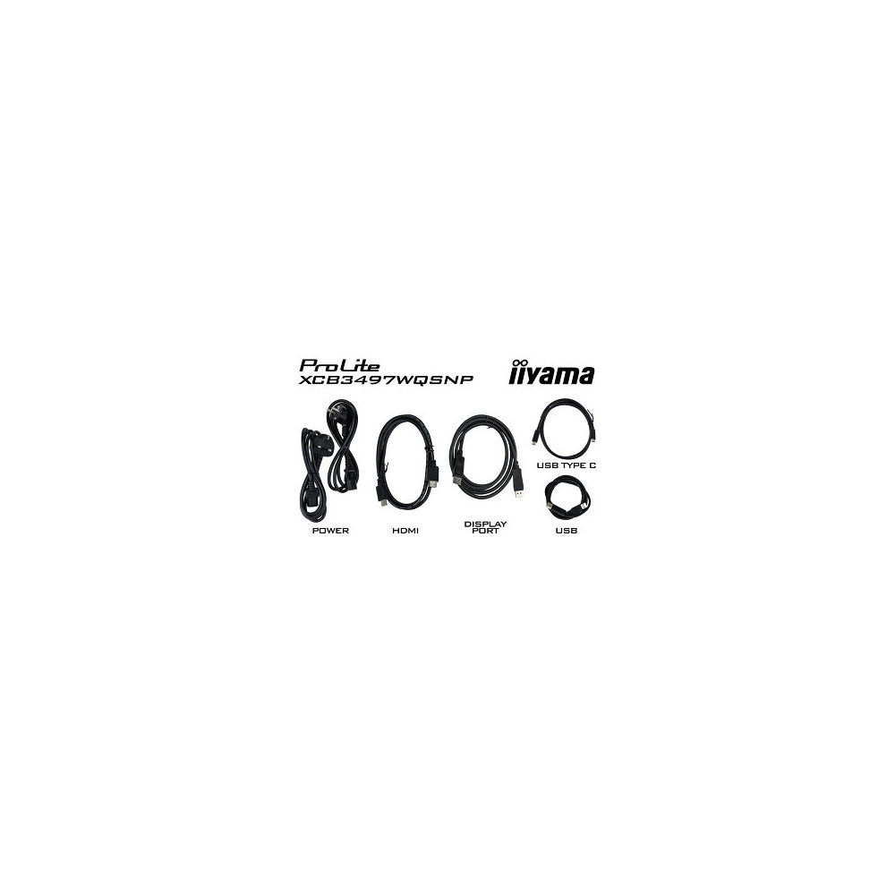 IIY00046460 IIYAMA XCB3497WQSNP-B1 - 34p VA UWQHD Incurvé 0.4ms 350cd 2xHDMI-1xDP USB-C.Dock 4xUSB 2xUSB-C KVM RJ45 2x5W Noir