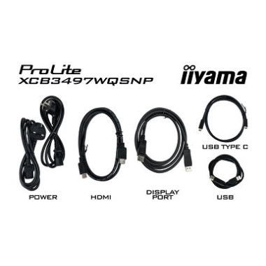 IIY00046460 IIYAMA XCB3497WQSNP-B1 - 34p VA UWQHD Incurvé 0.4ms 350cd 2xHDMI-1xDP USB-C.Dock 4xUSB 2xUSB-C KVM RJ45 2x5W Noir