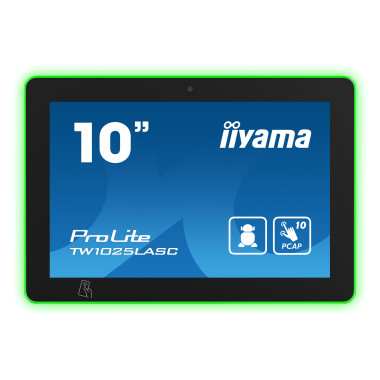 iiyama TW1025LASC-B1PNR écrans d’affichage de salle de réunion 25,6 cm (10.1") 1280 x 800 pixels LED 802.11b, 802.11g, Wi-Fi 4