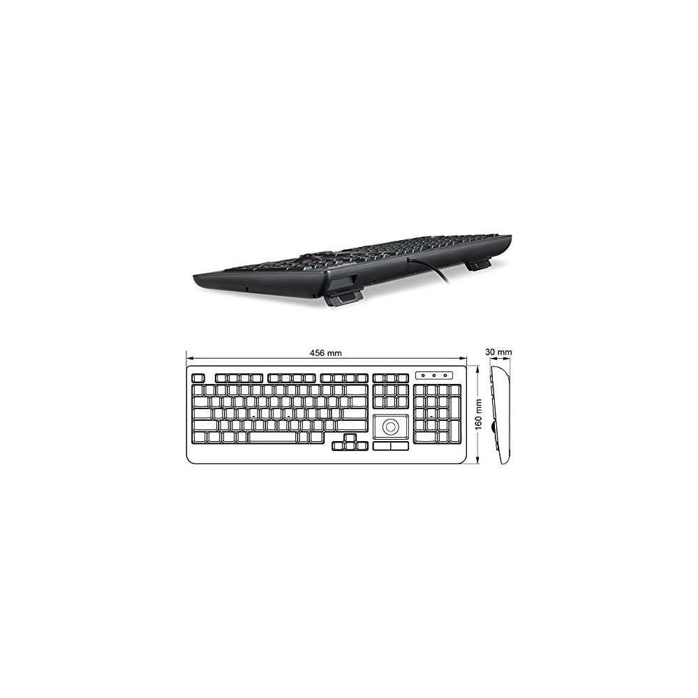 PERCL026135 PERIBOARD-513 II BLACK Clavier avec TouchPad
