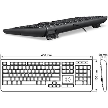 PERCL026135 PERIBOARD-513 II BLACK Clavier avec TouchPad