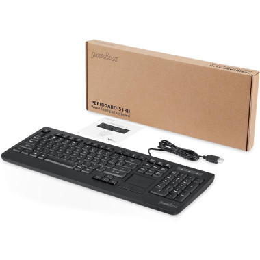 PERCL026135 PERIBOARD-513 II BLACK Clavier avec TouchPad