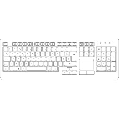 PERCL026135 PERIBOARD-513 II BLACK Clavier avec TouchPad