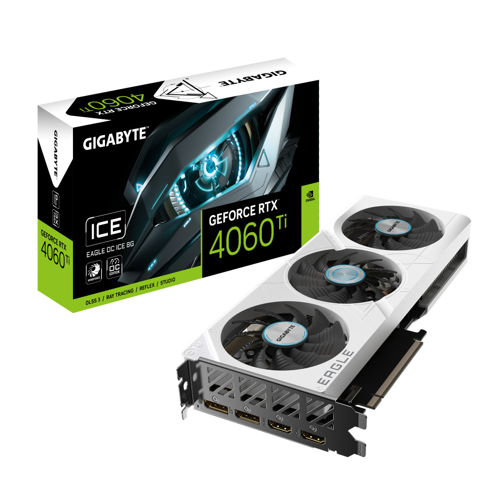 GIGABYTE GeForce RTX 4060 Ti EAGLE OC ICE 8G NVIDIA 8 Go GDDR6 GIGABYTE GeForce RTX 4060 Ti EAGLE OC ICE 8G NVIDIA 8 Go GDDR6