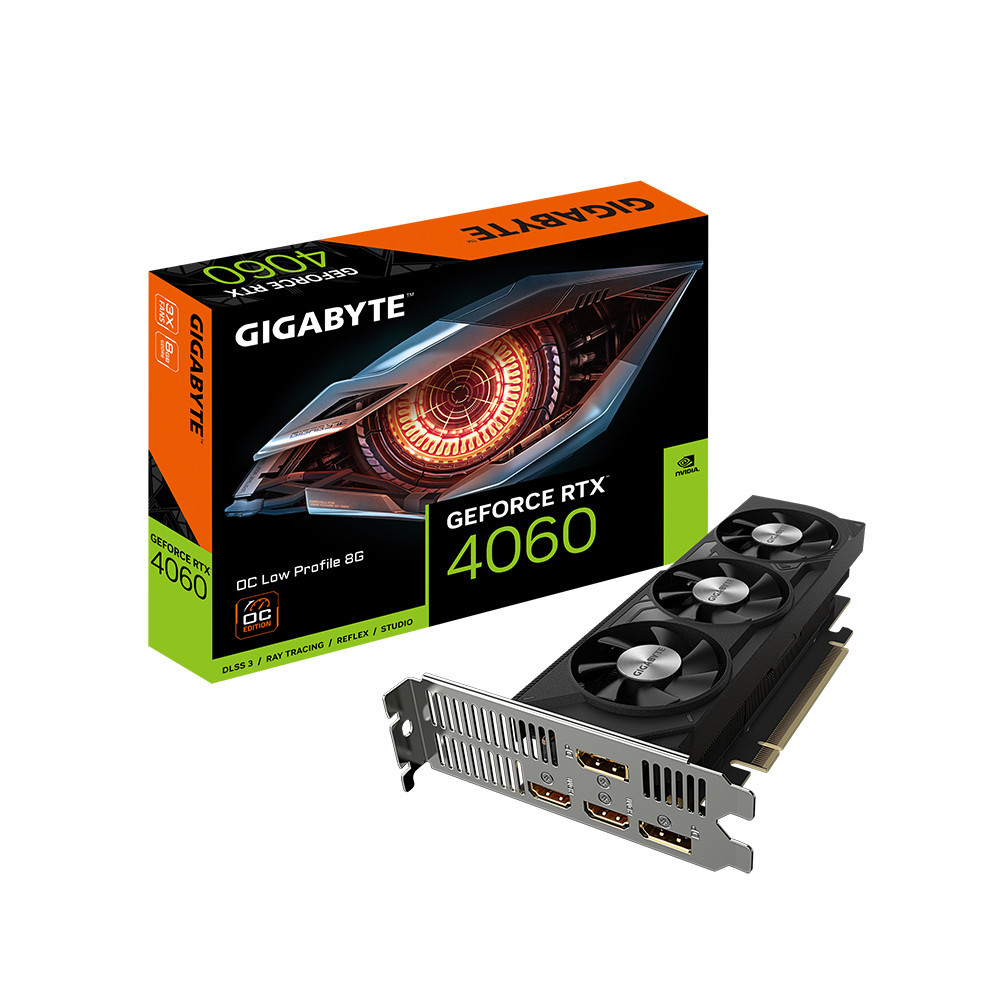GIGABYTE GeForce RTX 4060 OC Low Profile 8G NVIDIA 8 Go GDDR6 GIGABYTE GeForce RTX 4060 OC Low Profile 8G NVIDIA 8 Go GDDR6