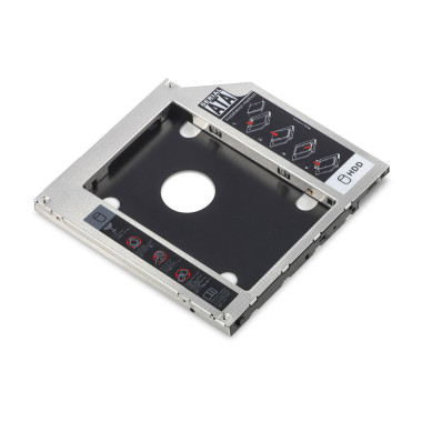 Digitus Boîtier de raccordement SSD HDD pour baie de disque CD DVD Blu-ray, SATA sur SATA III, hauteur de construction 9,5 mm