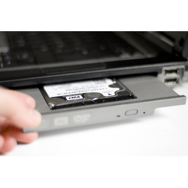 Digitus Boîtier de raccordement SSD HDD pour baie de disque CD DVD Blu-ray, SATA sur SATA III, hauteur de construction 9,5 mm