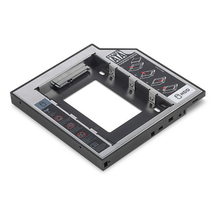 Digitus Boîtier de raccordement SSD HDD pour baie de disque CD DVD Blu-ray, SATA sur SATA III, hauteur de construction 12,7 mm