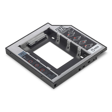 Digitus Boîtier de raccordement SSD HDD pour baie de disque CD DVD Blu-ray, SATA sur SATA III, hauteur de construction 12,7 mm