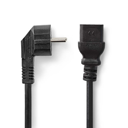 Nedis CEGL10300BK20 câble électrique Noir 2 m Prise d'alimentation type C IEC C19