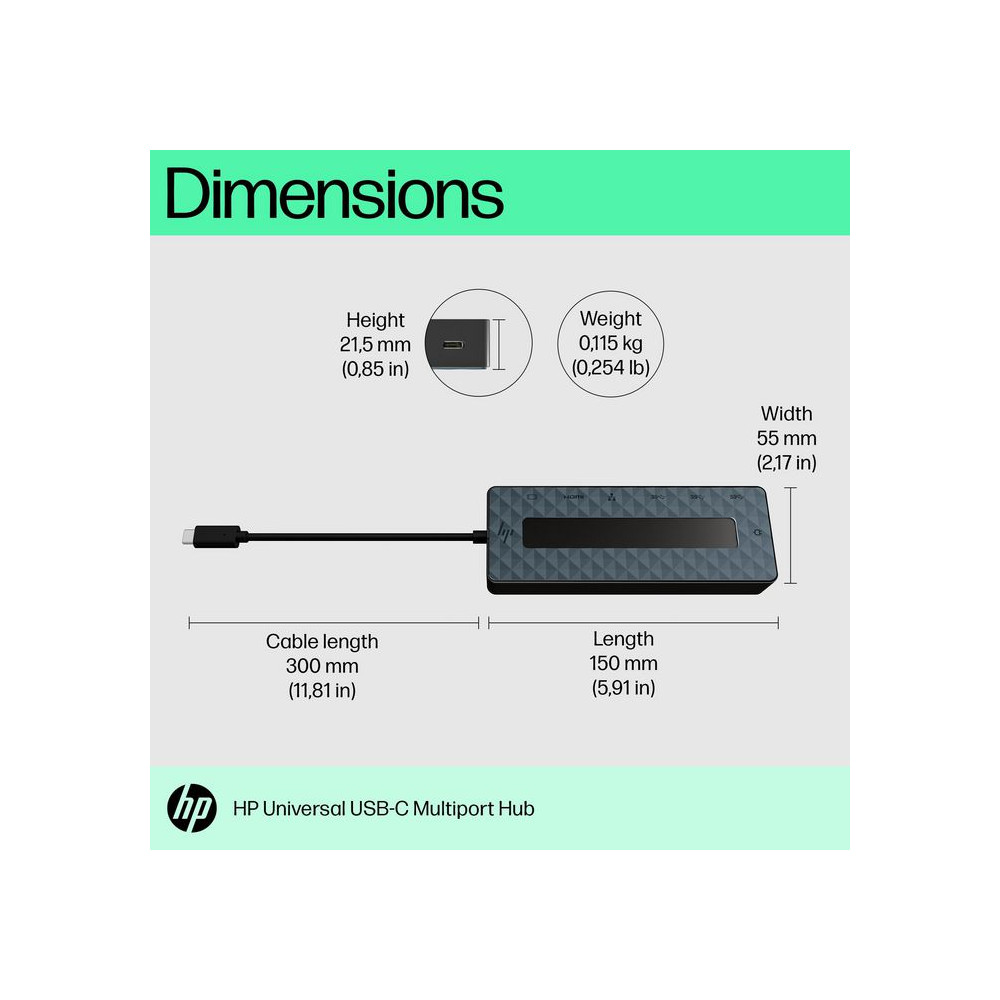 HP Concentrateur multiport USB-C universel HP