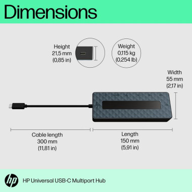 HP Concentrateur multiport USB-C universel HP
