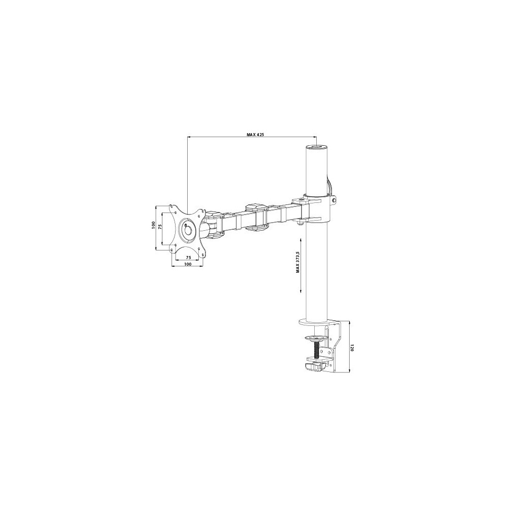 iiyama DS1001C-B1 support d'écran plat pour bureau 76,2 cm (30") Noir