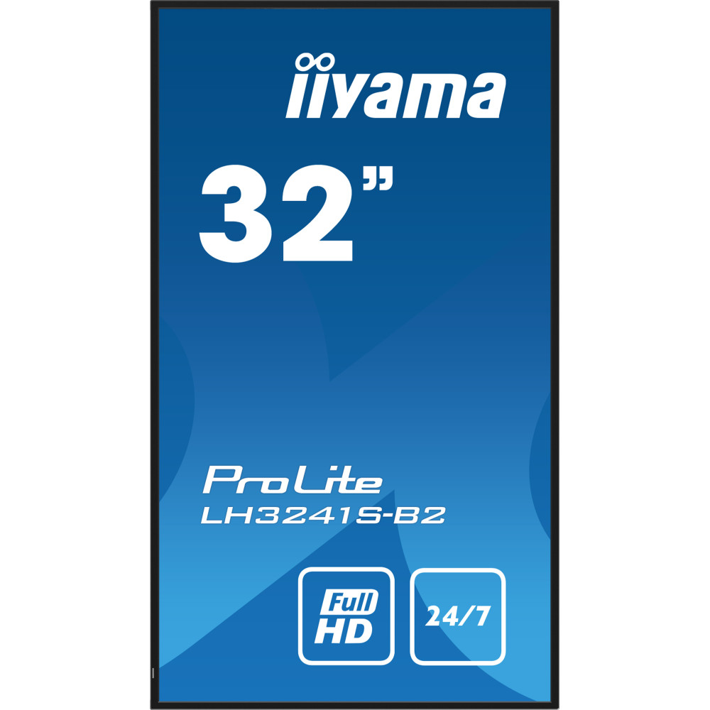iiyama LH3241S-B2 affichage de messages En forme de kiosk 80 cm (31.5") LED 350 cd m² Full HD Noir 24 7