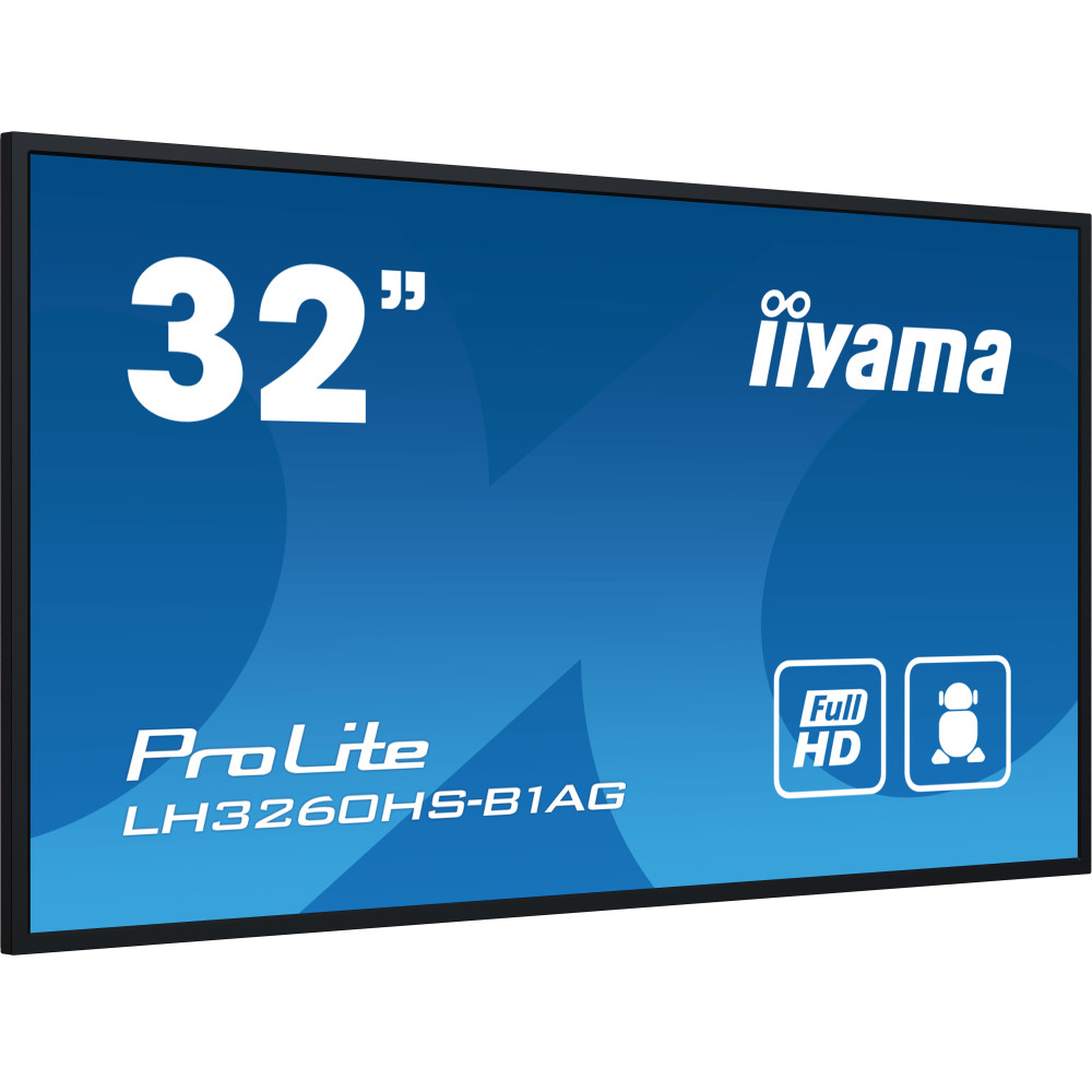 iiyama LH3260HS-B1AG affichage de messages Carte A numérique 80 cm (31.5") LED Wifi 500 cd m² Full HD Noir Intégré dans le iiyama LH3260HS-B1AG affichage de messages Carte A numérique 80 cm (31.5") LED Wifi 500 cd m² Full HD Noir Intégré dans le