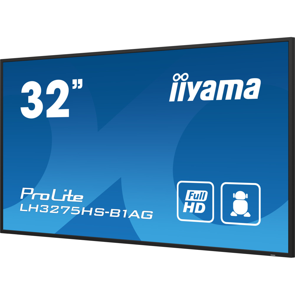 iiyama LH3275HS-B1AG affichage de messages Écran plat de signalisation numérique 81,3 cm (32") LCD Wifi 500 cd m² Full HD Noir
