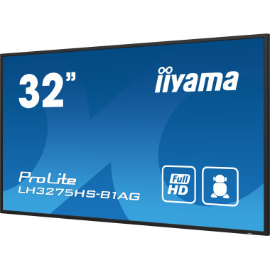 iiyama LH3275HS-B1AG affichage de messages Écran plat de signalisation numérique 81,3 cm (32") LCD Wifi 500 cd m² Full HD Noir