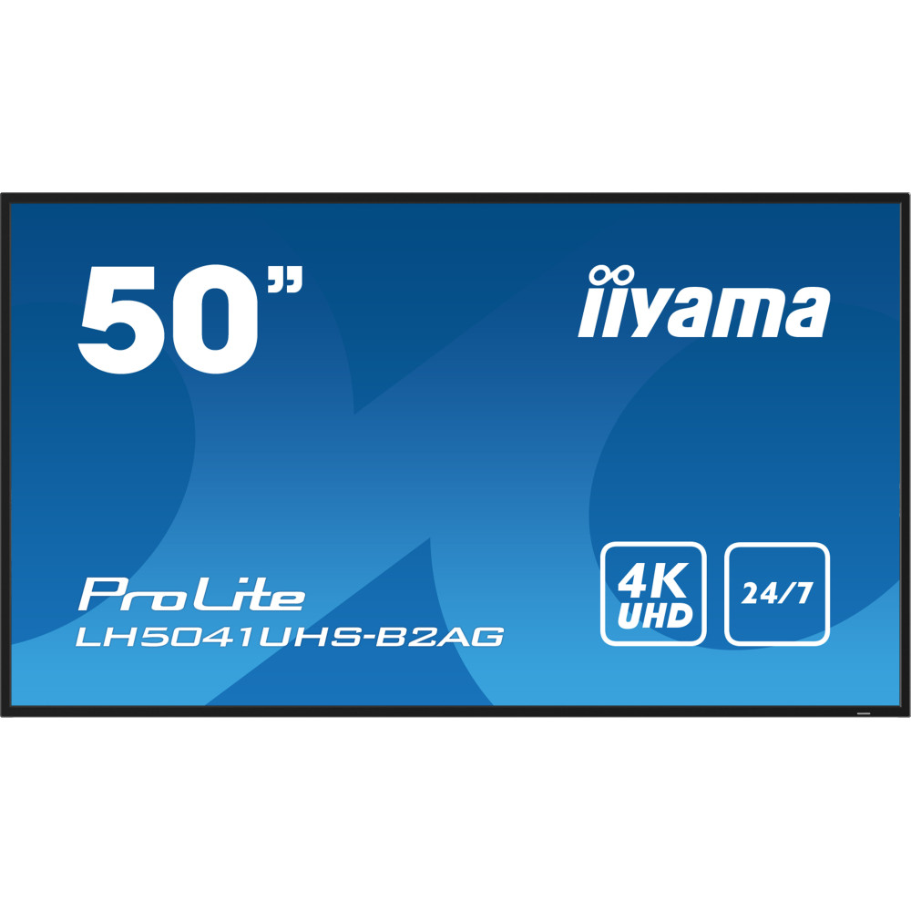 iiyama LH5041UHS-B2AG affichage de messages Écran plat de signalisation numérique 127 cm (50") LCD 500 cd m² 4K Ultra HD Noir iiyama LH5041UHS-B2AG affichage de messages Écran plat de signalisation numérique 127 cm (50") LCD 500 cd m² 4K Ultra HD Noir