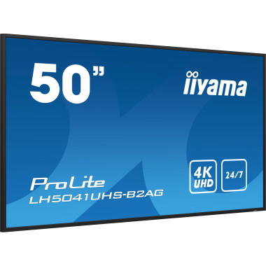 iiyama LH5041UHS-B2AG affichage de messages Écran plat de signalisation numérique 127 cm (50") LCD 500 cd m² 4K Ultra HD Noir