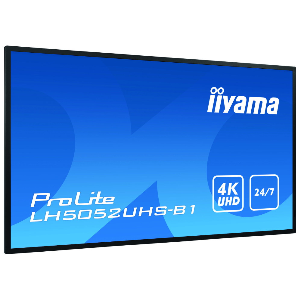 iiyama LH5052UHS-B1 affichage de messages Écran plat de signalisation numérique 125,7 cm (49.5") VA 500 cd m² 4K Ultra HD Noir iiyama LH5052UHS-B1 affichage de messages Écran plat de signalisation numérique 125,7 cm (49.5") VA 500 cd m² 4K Ultra HD Noir