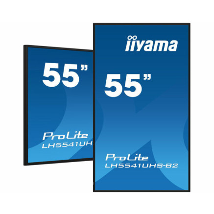 iiyama LH5541UHS-B2 affichage de messages En forme de kiosk 138,7 cm (54.6") LCD 500 cd m² 4K Ultra HD Noir Intégré dans le