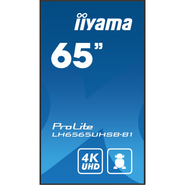 iiyama ProLite Écran plat de signalisation numérique 163,8 cm (64.5") LCD Wifi 500 cd m² 4K Ultra HD Noir Intégré dans le
