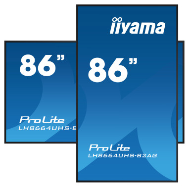 iiyama LH8664UHS-B2AG affichage de messages Écran plat de signalisation numérique 2,18 m (86") Wifi 500 cd m² 4K Ultra HD Noir