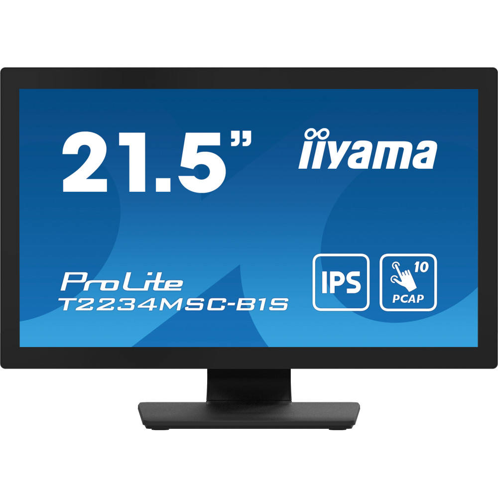 iiyama ProLite T2234MSC-B1S écran plat de PC 54,6 cm (21.5") 1920 x 1080 pixels Full HD Écran tactile Noir iiyama ProLite T2234MSC-B1S écran plat de PC 54,6 cm (21.5") 1920 x 1080 pixels Full HD Écran tactile Noir