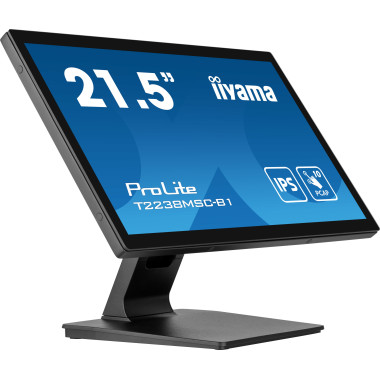 iiyama ProLite T2238MSC-B1 écran plat de PC 54,6 cm (21.5") 1920 x 1080 pixels Full HD LED Écran tactile Noir