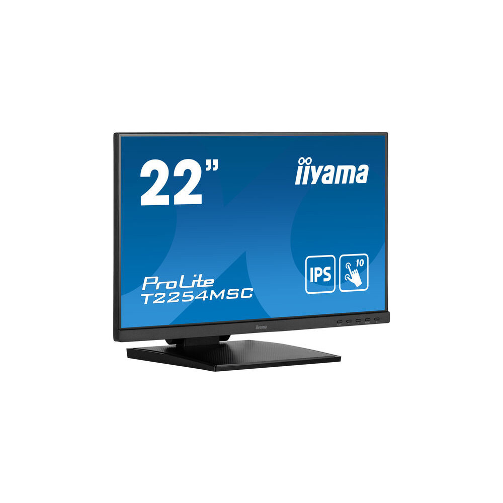 iiyama ProLite T2254MSC-B1AG écran plat de PC 54,6 cm (21.5") 1920 x 1080 pixels Full HD LED Écran tactile Noir iiyama ProLite T2254MSC-B1AG écran plat de PC 54,6 cm (21.5") 1920 x 1080 pixels Full HD LED Écran tactile Noir