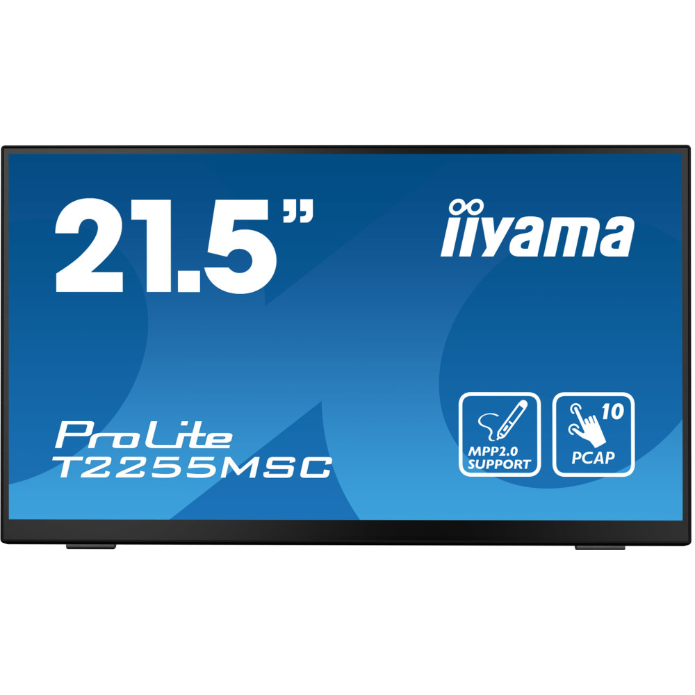 iiyama ProLite T2255MSC-B1 écran plat de PC 54,6 cm (21.5") 1920 x 1080 pixels Full HD LCD Écran tactile Noir iiyama ProLite T2255MSC-B1 écran plat de PC 54,6 cm (21.5") 1920 x 1080 pixels Full HD LCD Écran tactile Noir