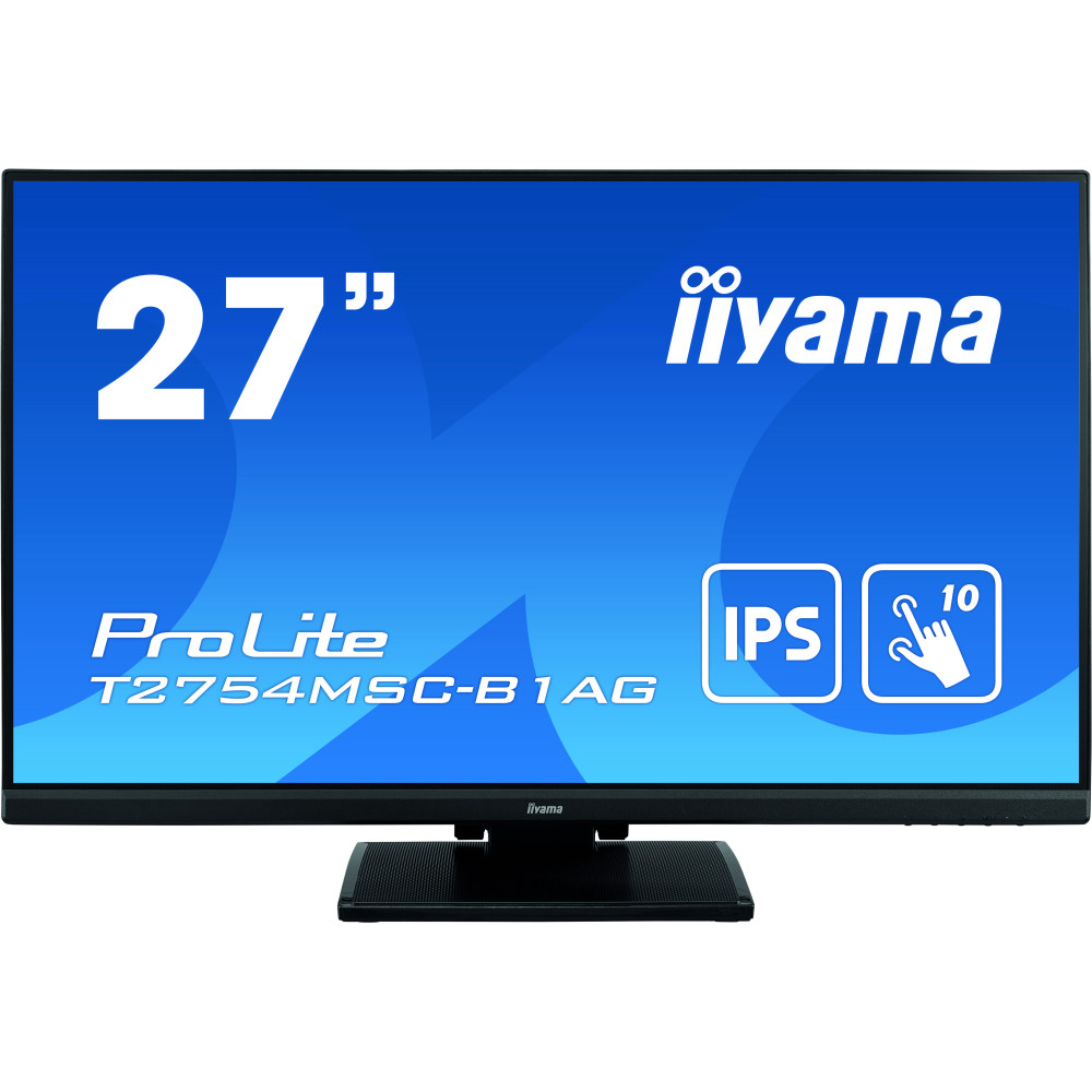 iiyama ProLite T2754MSC-B1AG écran plat de PC 68,6 cm (27") 1920 x 1080 pixels Full HD LED Écran tactile Multi-utilisateur Noir iiyama ProLite T2754MSC-B1AG écran plat de PC 68,6 cm (27") 1920 x 1080 pixels Full HD LED Écran tactile Multi-utilisateur Noir