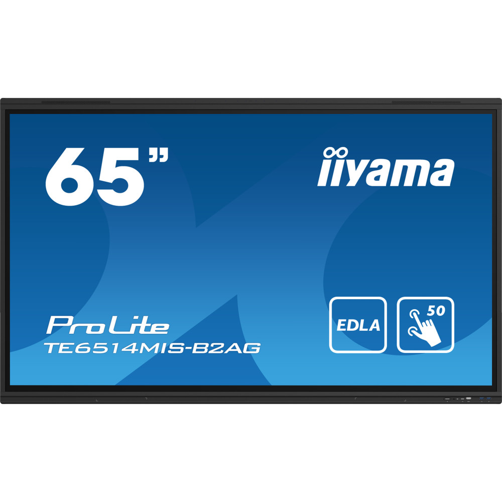 iiyama PROLITE TE6514MIS-B2AG Écran plat de signalisation numérique 165,1 cm (65") LCD Wifi 435 cd m² 4K Ultra HD Noir Écran iiyama PROLITE TE6514MIS-B2AG Écran plat de signalisation numérique 165,1 cm (65") LCD Wifi 435 cd m² 4K Ultra HD Noir Écran