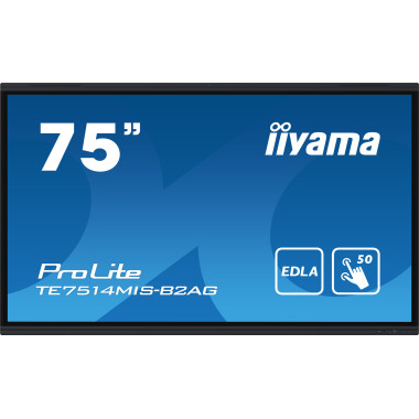 iiyama PROLITE TE7514MIS-B2AG Écran plat de signalisation numérique 190,5 cm (75") LCD Wifi 435 cd m² 4K Ultra HD Noir Écran