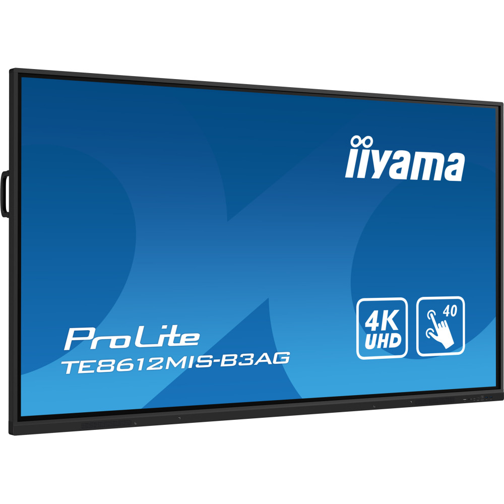 iiyama TE8612MIS-B3AG affichage de messages En forme de kiosk 2,18 m (86") LCD Wifi 400 cd m² 4K Ultra HD Noir Écran tactile