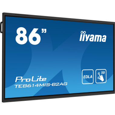 iiyama PROLITE TE8614MIS-B2AG Écran plat de signalisation numérique 2,18 m (86") LCD Wifi 435 cd m² 4K Ultra HD Noir Écran