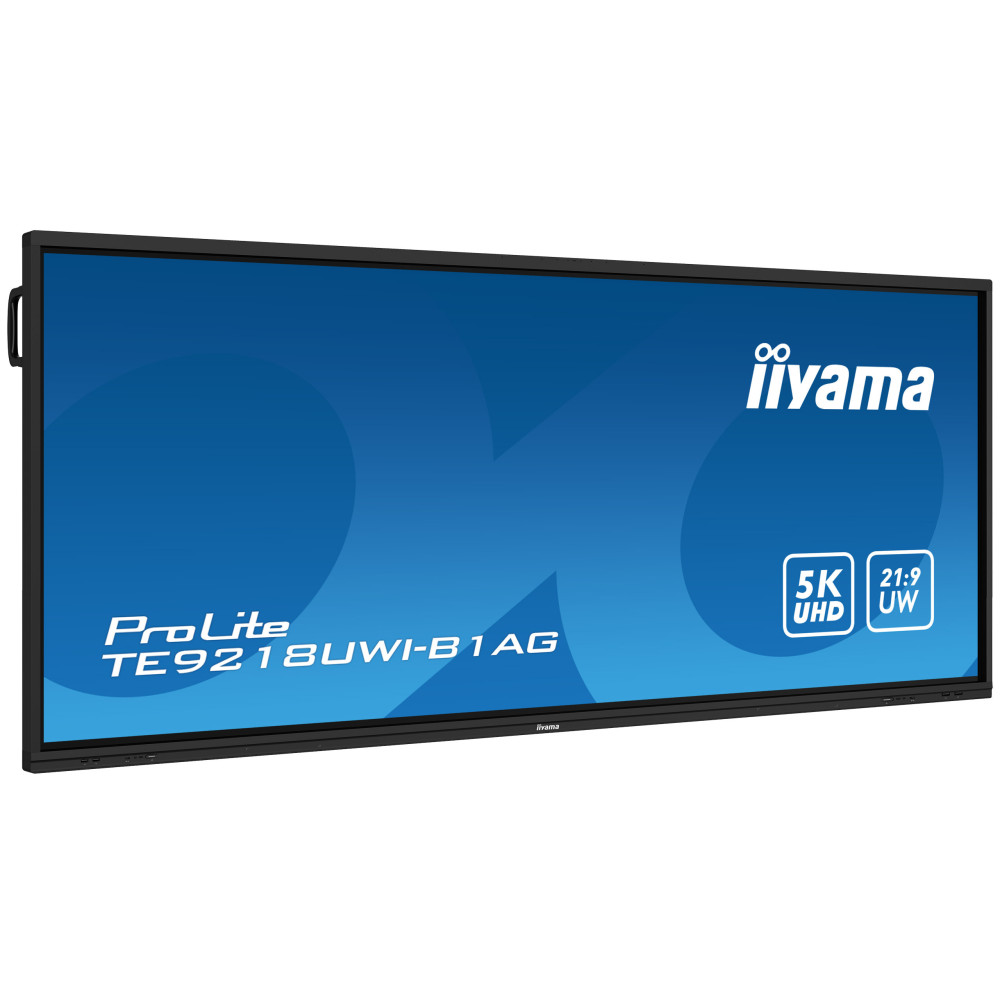 iiyama TE9218UWI-B1AG affichage de messages Écran plat interactif 2,32 m (91.5") LED Wifi 500 cd m² 5K Ultra HD Noir Écran