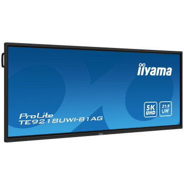 iiyama TE9218UWI-B1AG affichage de messages Écran plat interactif 2,32 m (91.5") LED Wifi 500 cd m² 5K Ultra HD Noir Écran