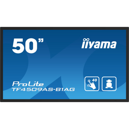 iiyama TF5039AS-B1AG affichage de messages Écran plat de signalisation numérique 125,7 cm (49.5") LED 500 cd m² 4K Ultra HD