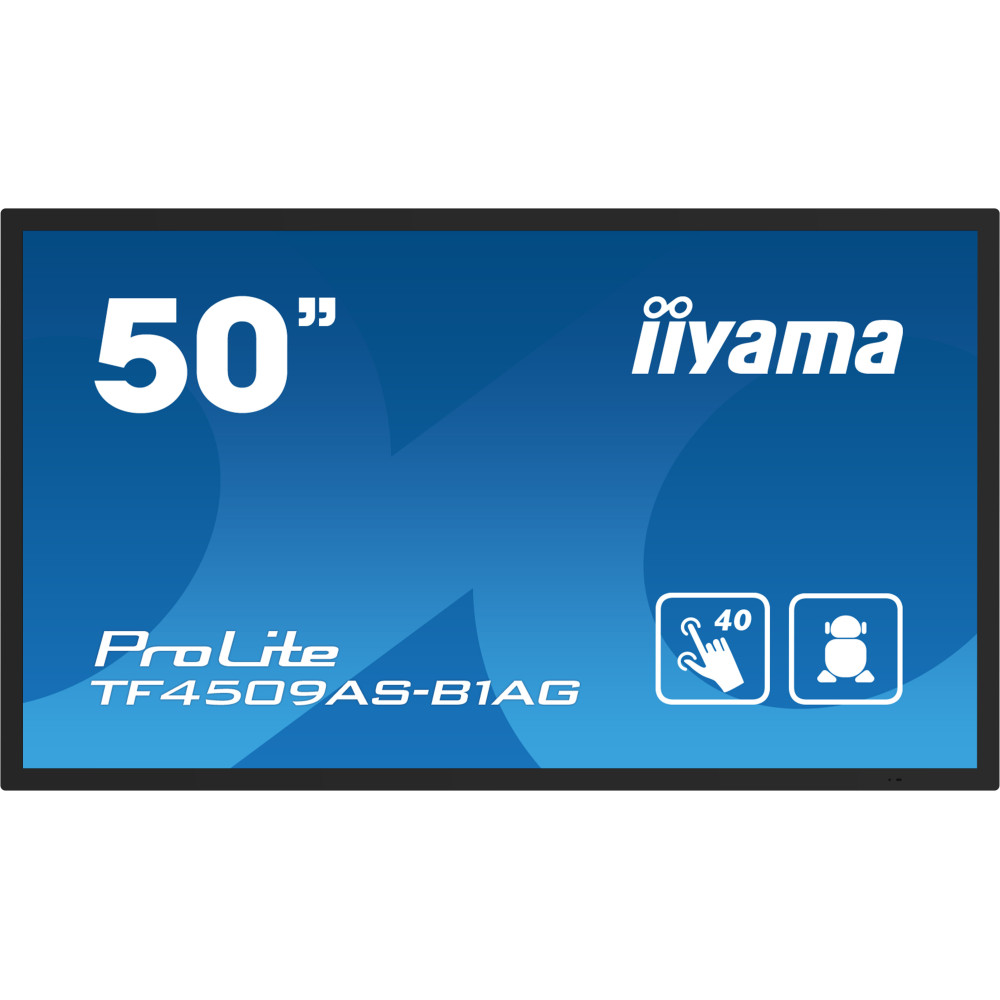 iiyama TF5039AS-B1AG affichage de messages Écran plat de signalisation numérique 125,7 cm (49.5") LED 500 cd m² 4K Ultra HD iiyama TF5039AS-B1AG affichage de messages Écran plat de signalisation numérique 125,7 cm (49.5") LED 500 cd m² 4K Ultra HD